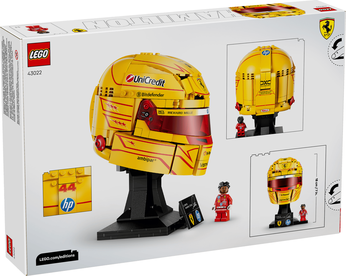 Lego Editions Scuderia Ferrari HP Lewis Hamilton Helmet 43022 Pre-Order
