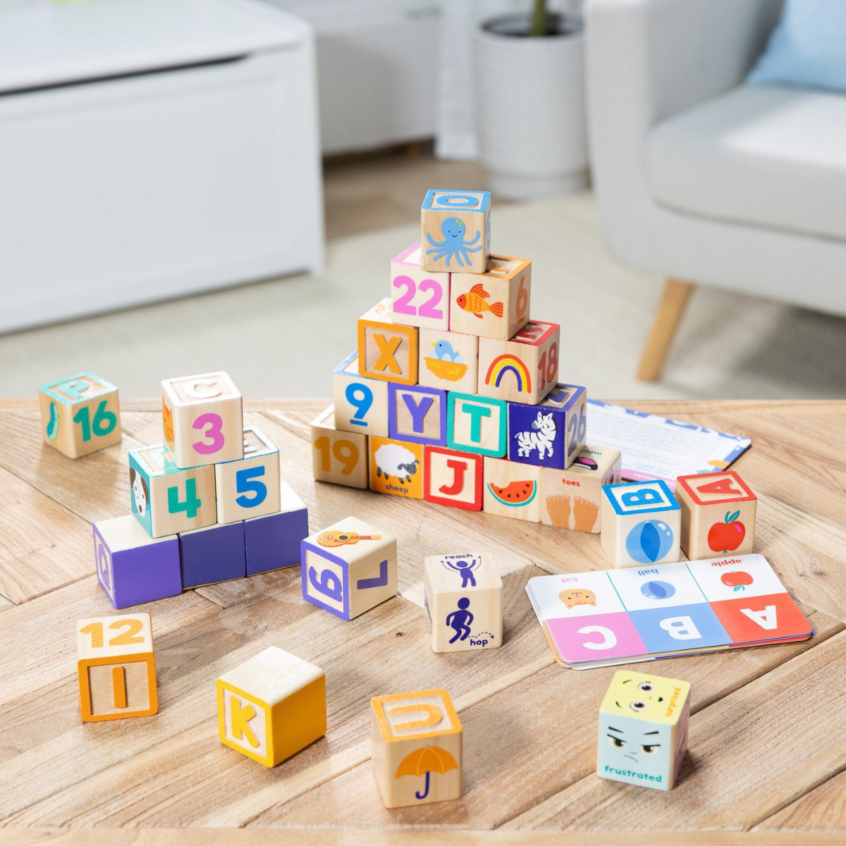 Melissa & Doug Ms. Rachel Wooden Learning Blocks (50357)