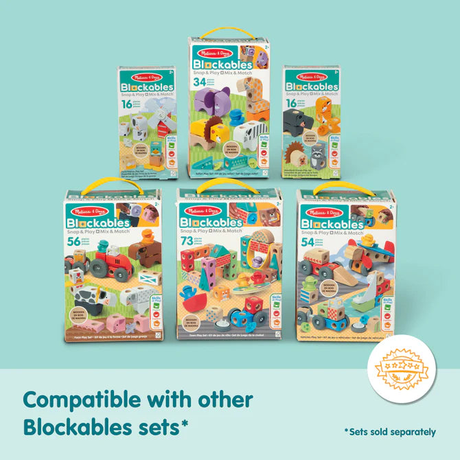 Melissa & Doug Blockables Town Play Set 50279