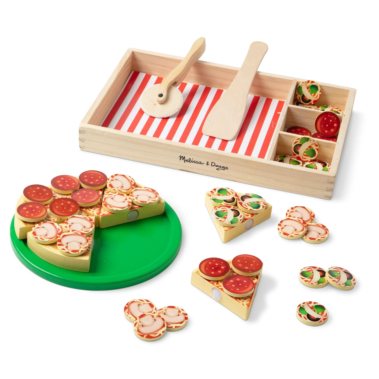 Melissa & Doug Pizza Party Wooden Play Food Set (6074863)