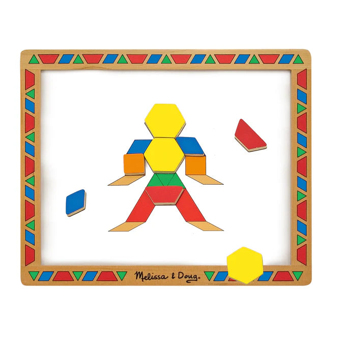 Melissa & Doug Wooden Magnetic Pattern Block Kit (3590)