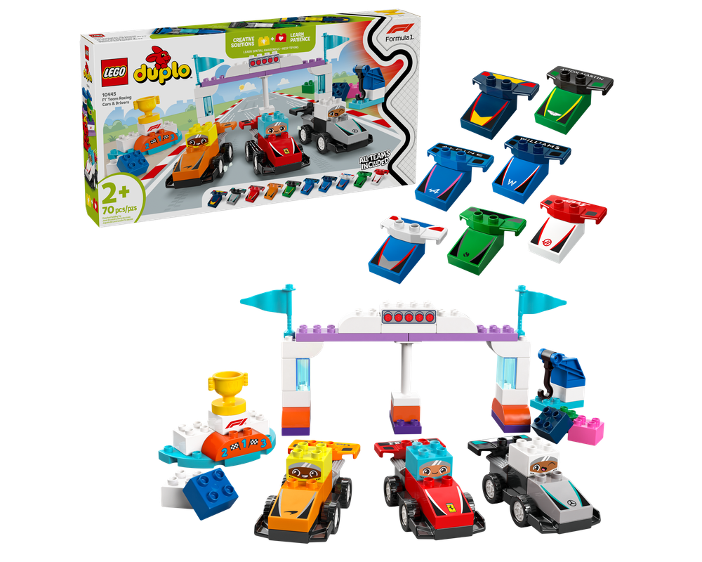 Lego Duplo F1 Team Race Cars & Drivers 10445