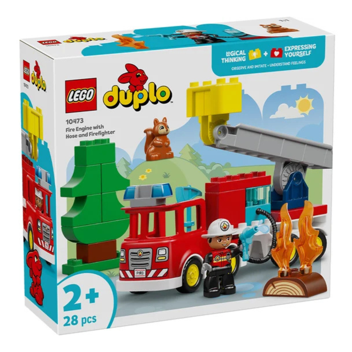 Lego Duplo Town Fire Truck with Hose and Firefighter (10473)