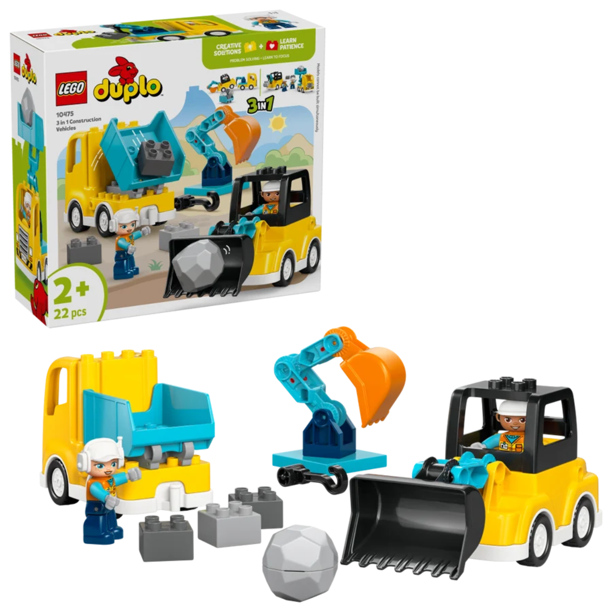Lego Duplo 3 in 1 Construction Vehicles (10475)