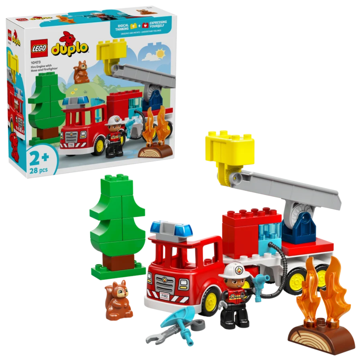 Lego Duplo Town Fire Truck with Hose and Firefighter (10473)