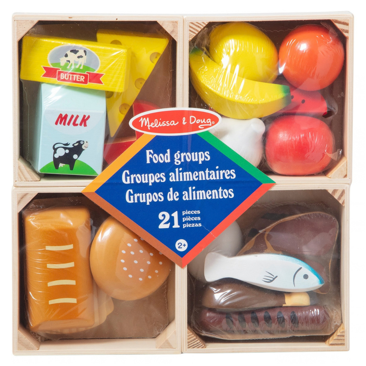 Melissa & Doug Food Groups - Wooden Play Food (6074866)