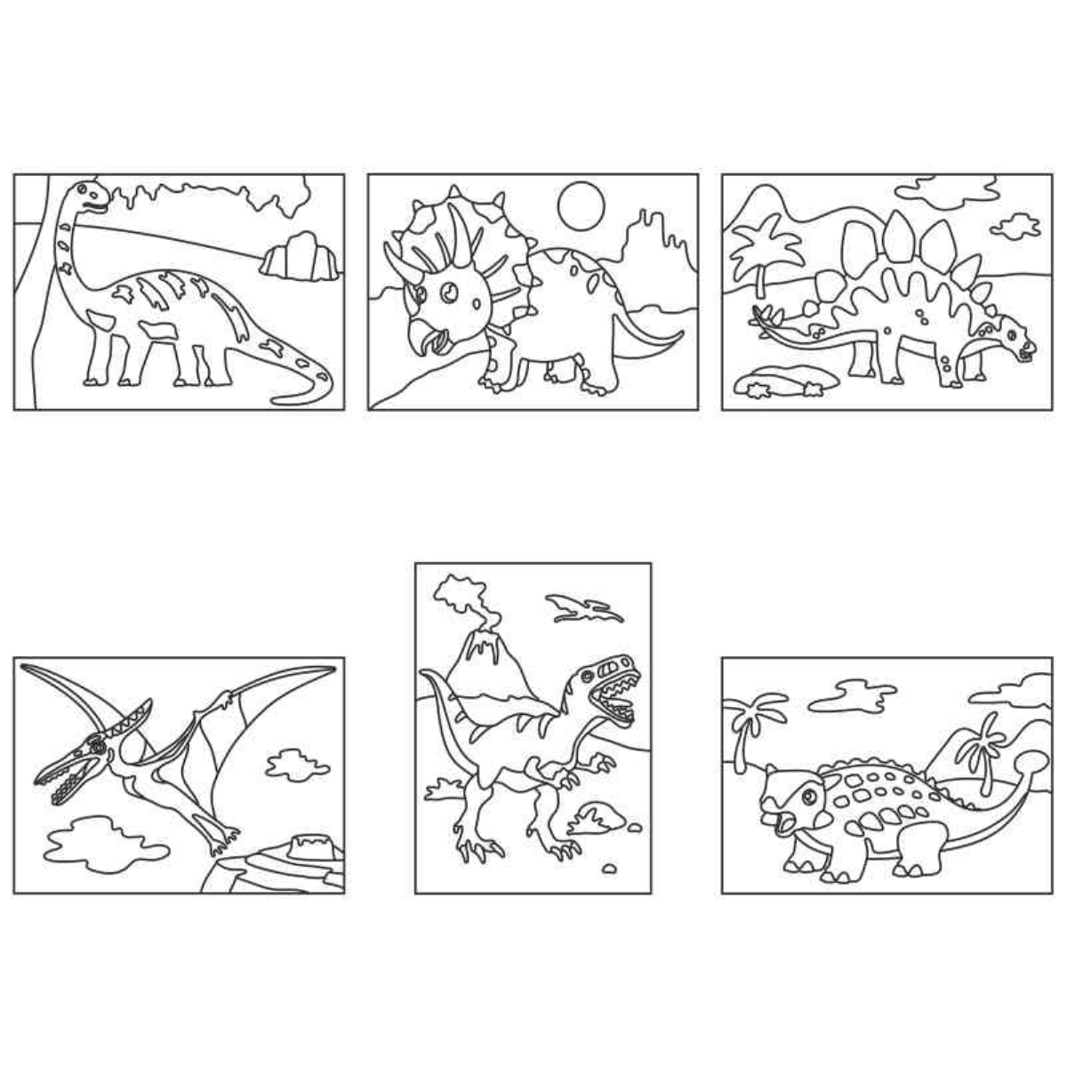 SandArt Six Pack Dinosaurs & Dragons