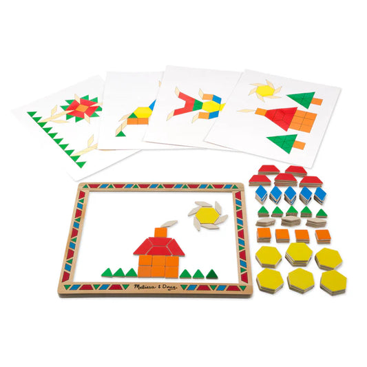 Melissa & Doug Wooden Magnetic Pattern Block Kit (3590)