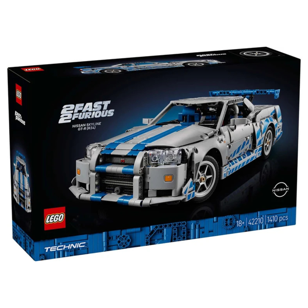 Lego Technic 2 Fast 2 Furious Nissan Skyline GT-R (R34) Car (42210) (Damaged Box)