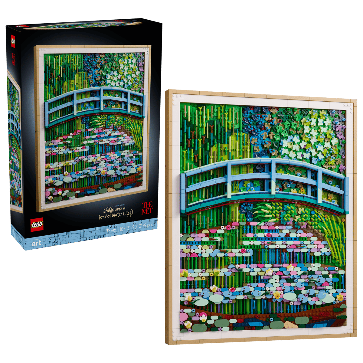 Lego Art Claude Monet – Bridge over a Pond of Water Lilies 31220