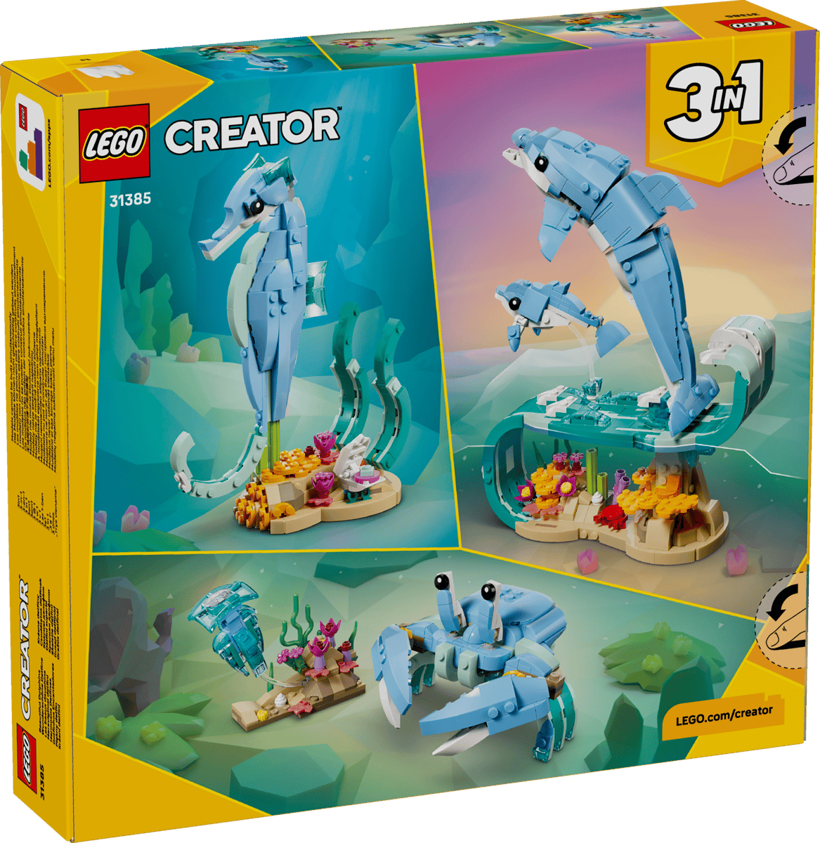 Lego Creator 3 in 1 Beautiful Dolphins 31385