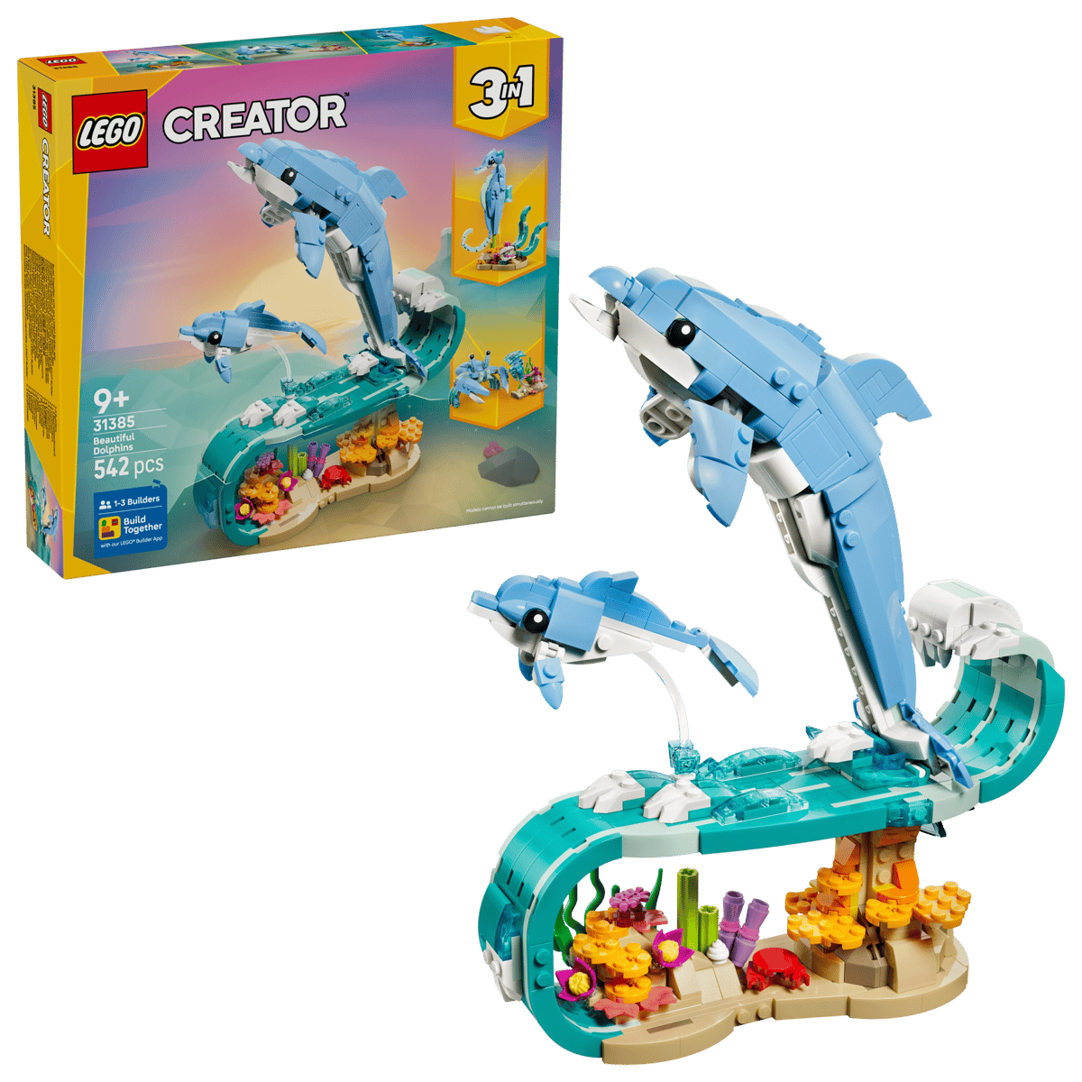 Lego Creator 3 in 1 Beautiful Dolphins 31385