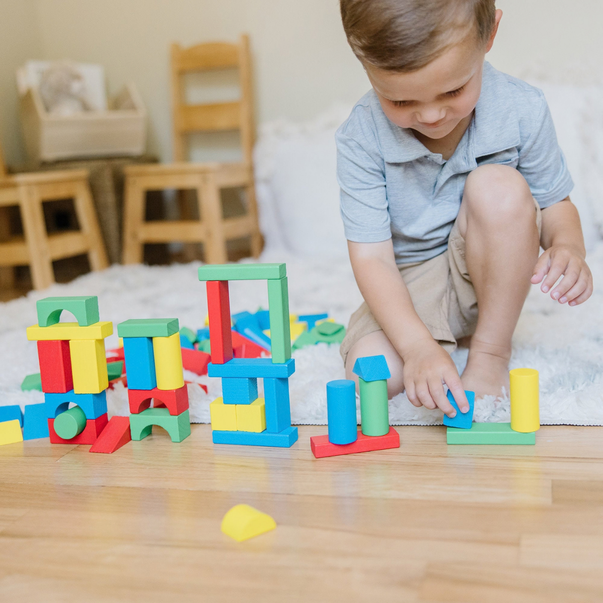 Melissa & Doug 100-Piece Wood Block Set (6073056)