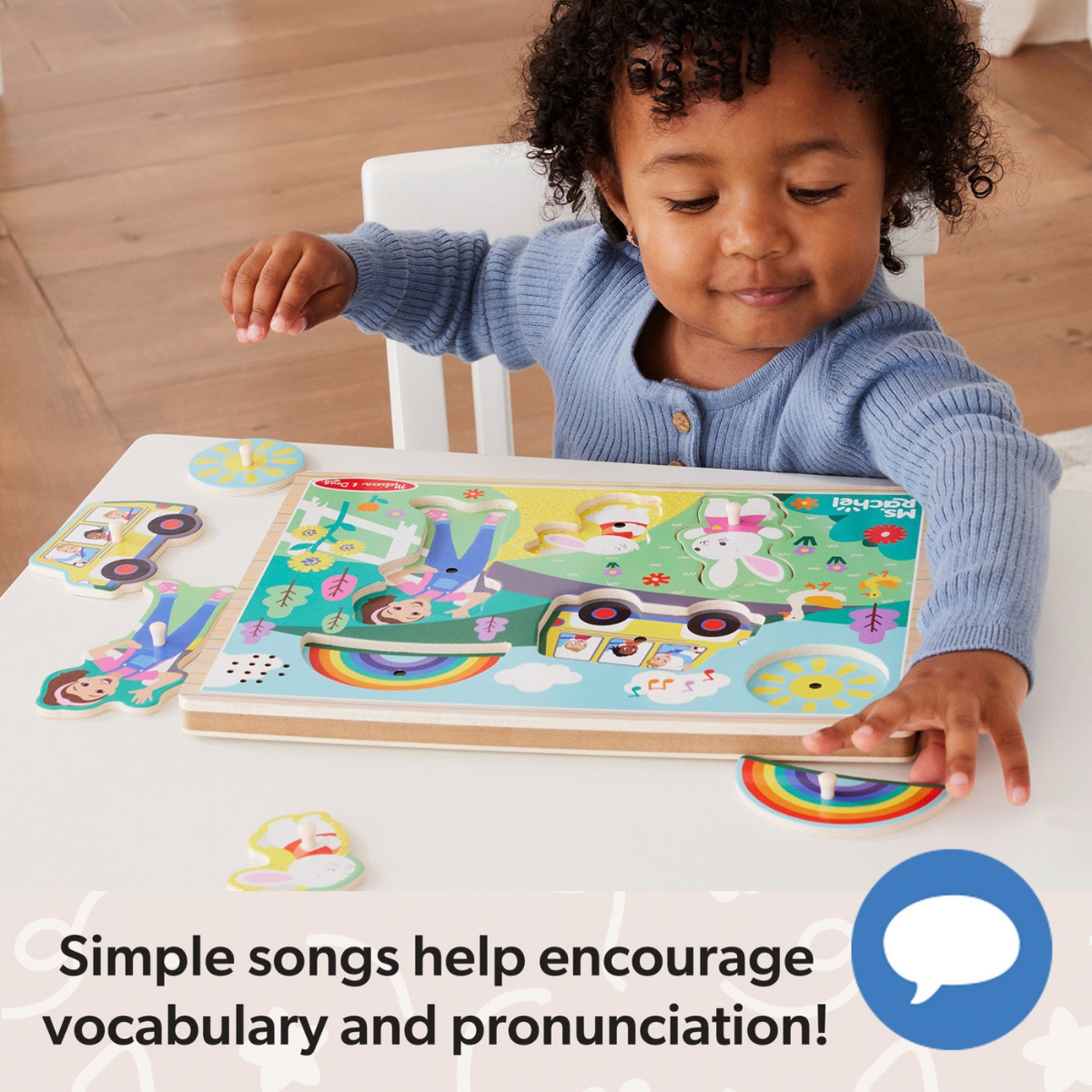 Melissa & Doug Ms. Rachel Wooden Song Puzzle (50355)