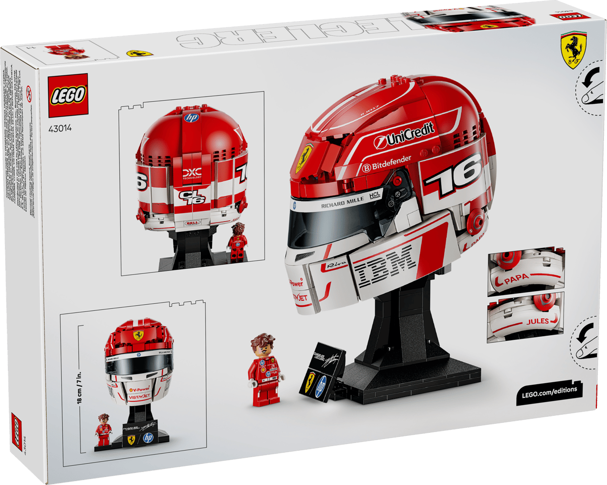 Lego Editions Scuderia Ferrari HP Charles Leclerc Helmet 43014 Pre-Order