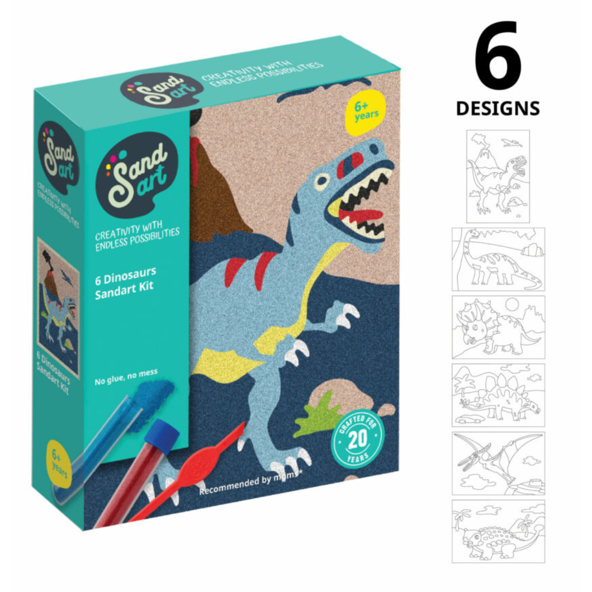 SandArt Six Pack Dinosaurs & Dragons
