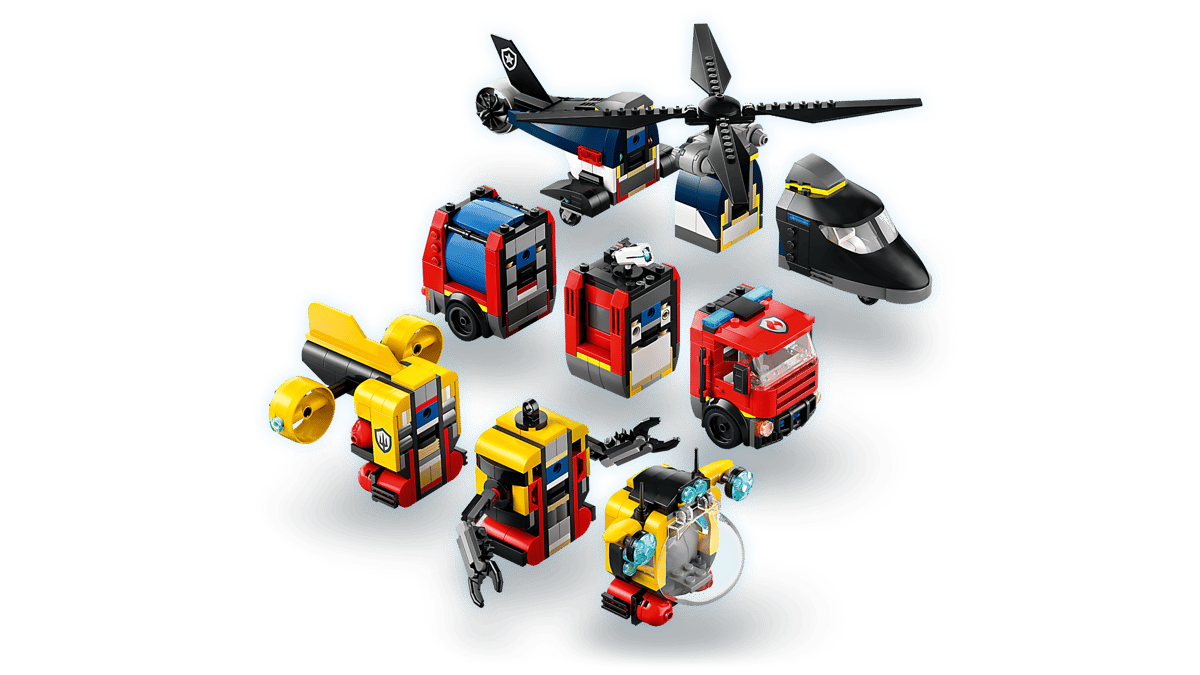 Lego 60462 Helicopter, Fire Truck & Submarine Remix