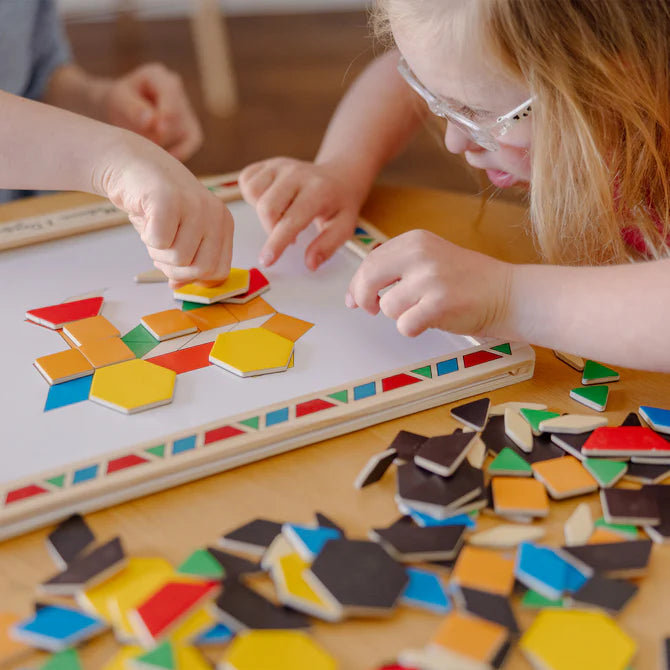 Melissa & Doug Wooden Magnetic Pattern Block Kit (3590)