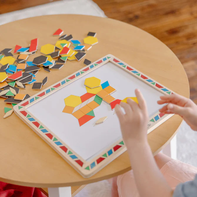 Melissa & Doug Wooden Magnetic Pattern Block Kit (3590)