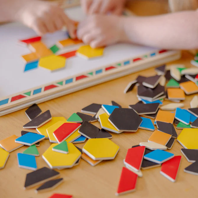 Melissa & Doug Wooden Magnetic Pattern Block Kit (3590)