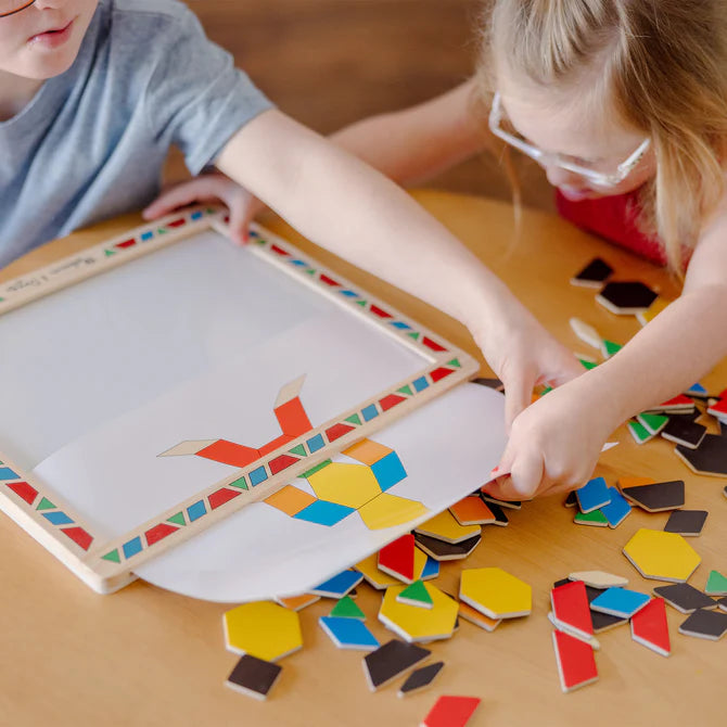 Melissa & Doug Wooden Magnetic Pattern Block Kit (3590)