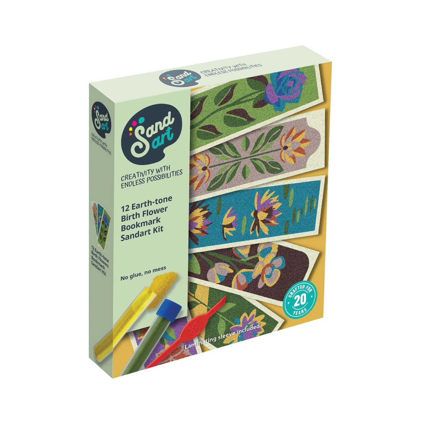 SandArt Earth-tone Birth Flower Bookmark Kit
