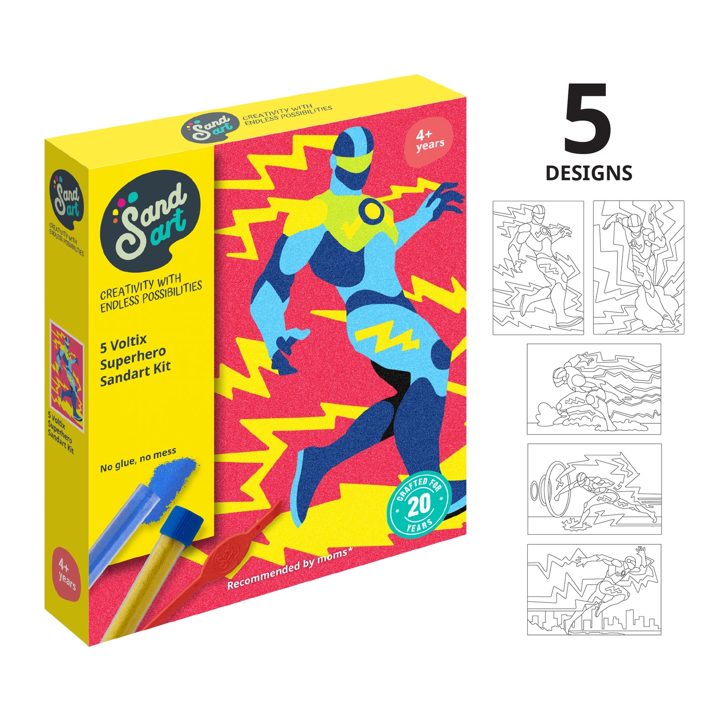 SandArt Neon Superhero Voltix