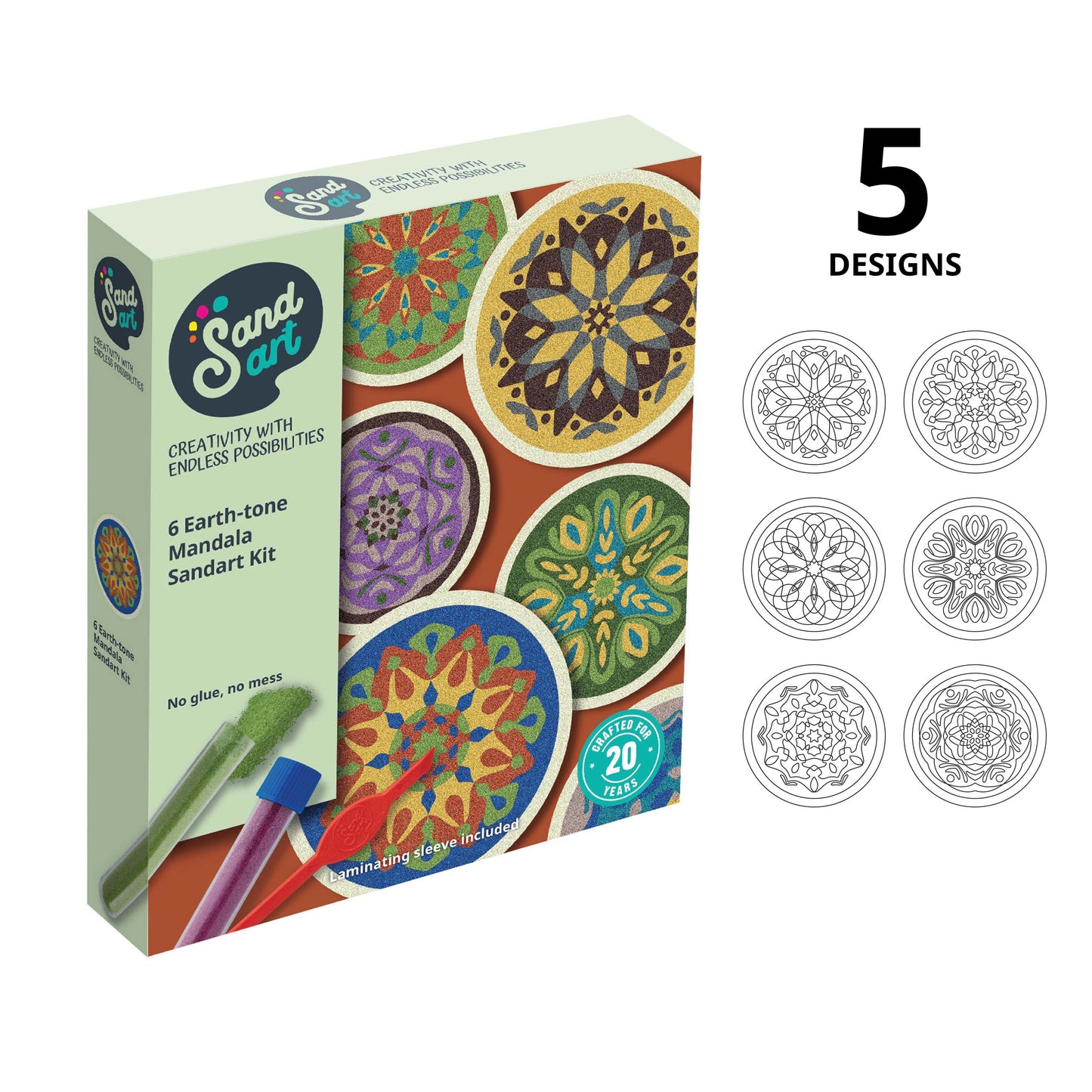 SandArt Earth-tone Mandalas