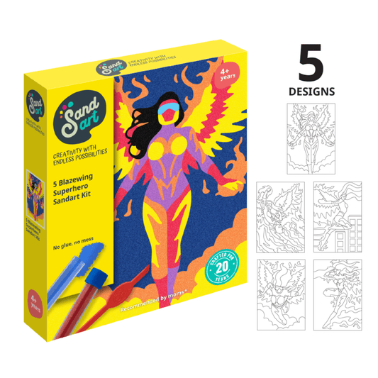 SandArt Neon Superhero Blazewing