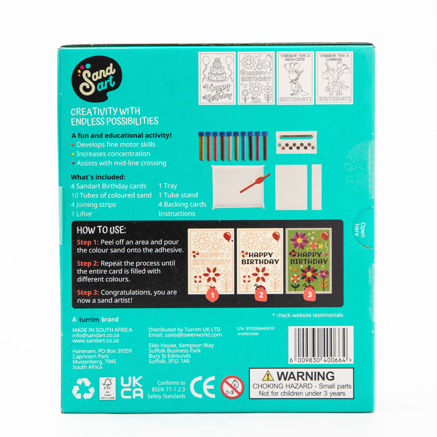 SandArt Craft Range - Birthday Cards