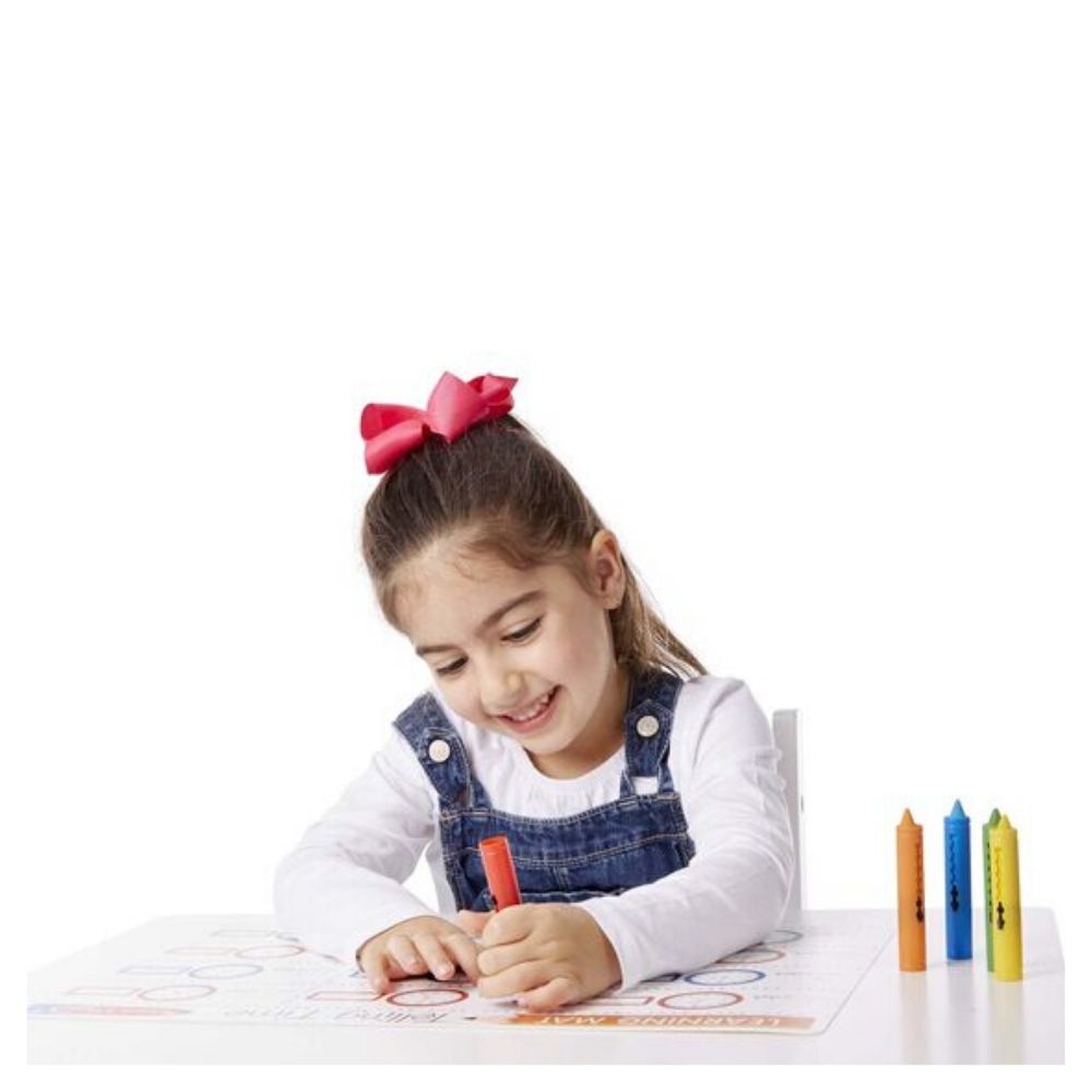 Melissa & Doug Learning Mat Crayons – 5 Colors