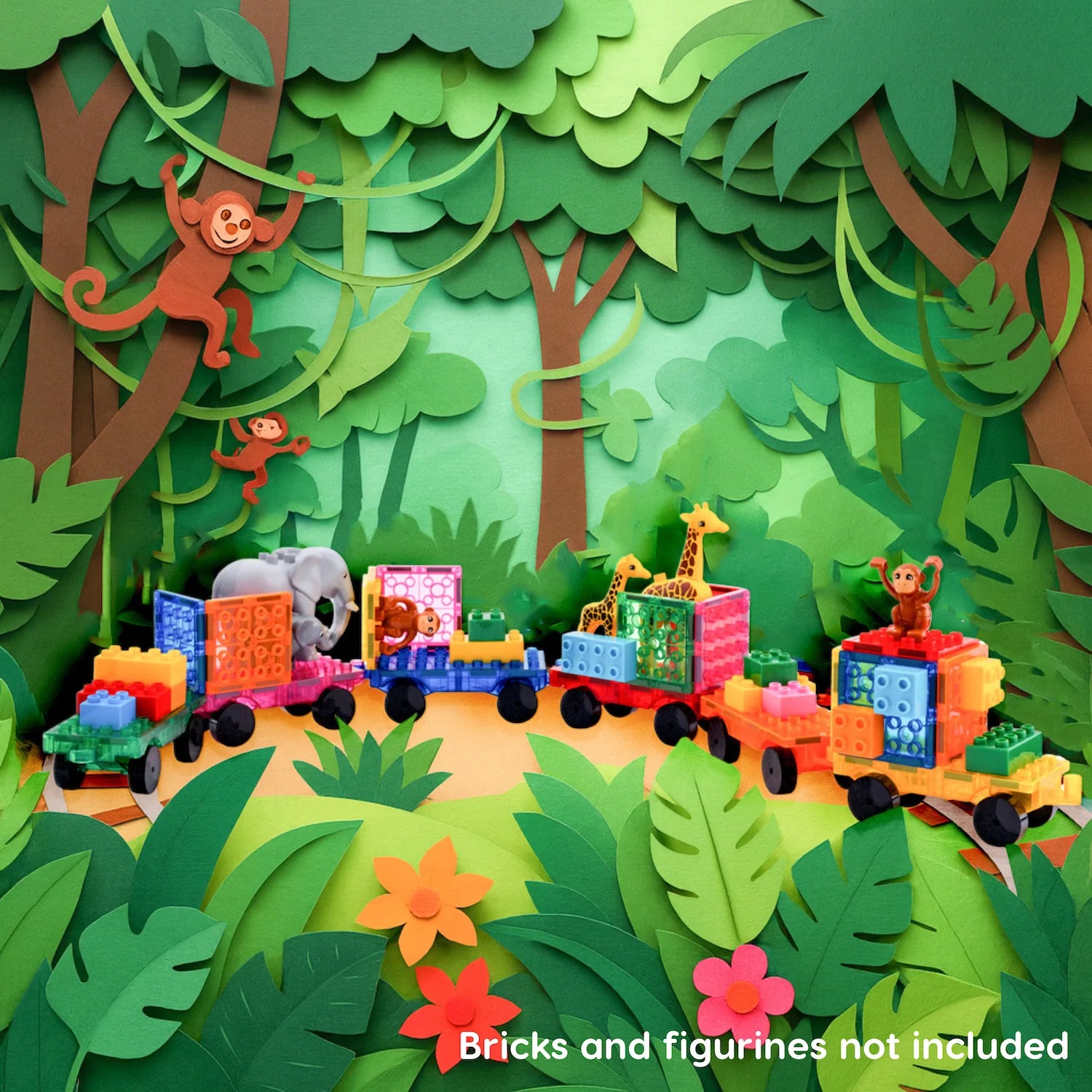 Imagimags Train Set (Compatible with all Lego Duplo Blocks)