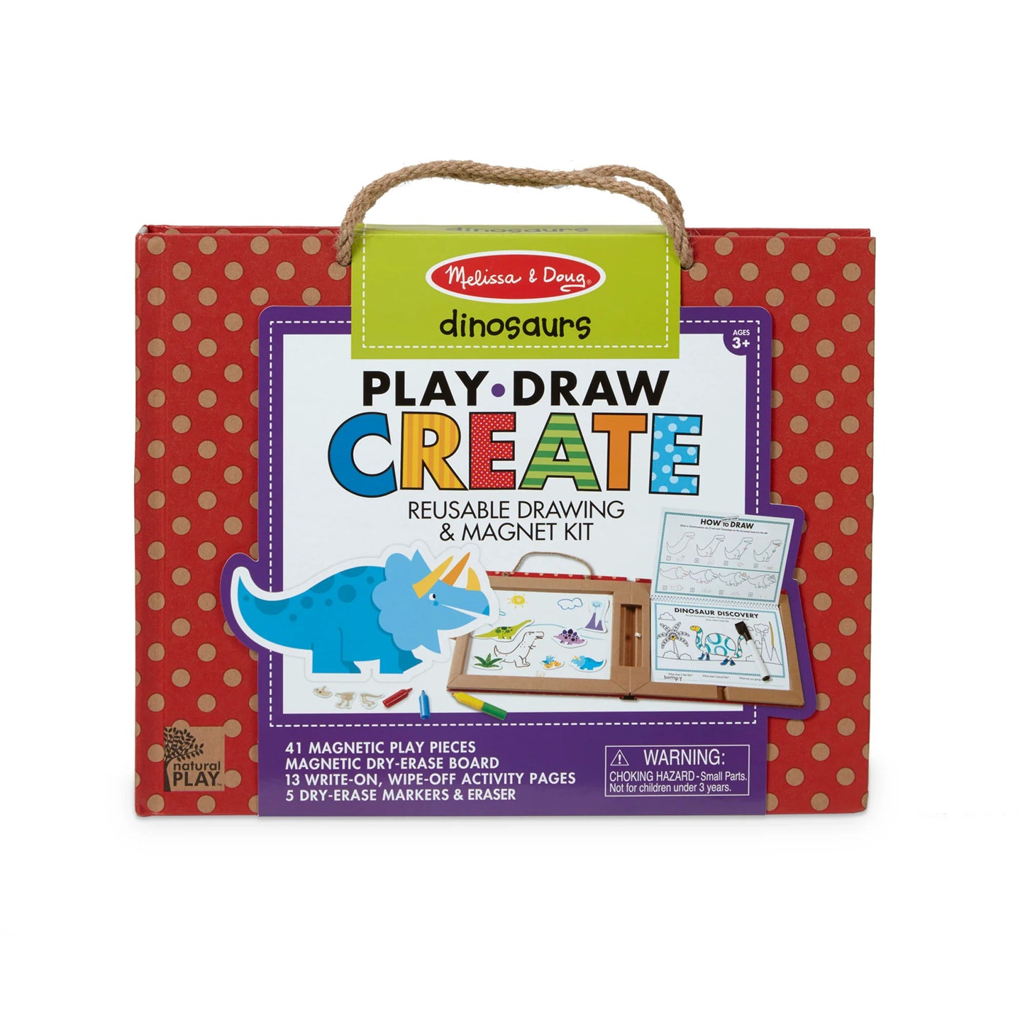 Melissa & Doug Play, Draw, Create Reusable Drawing & Magnet Kit – Dinosaurs