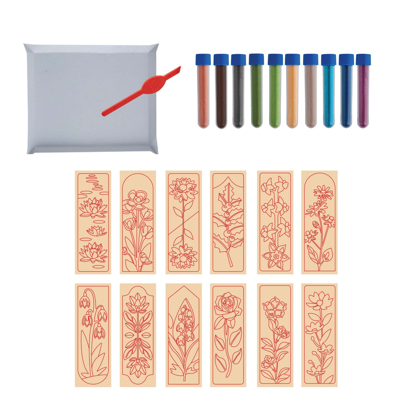 SandArt Earth-tone Birth Flower Bookmark Kit
