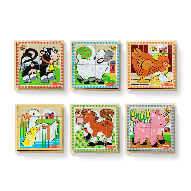 Melissa & Doug Farm Cube Puzzle - 16 Pieces 6073104