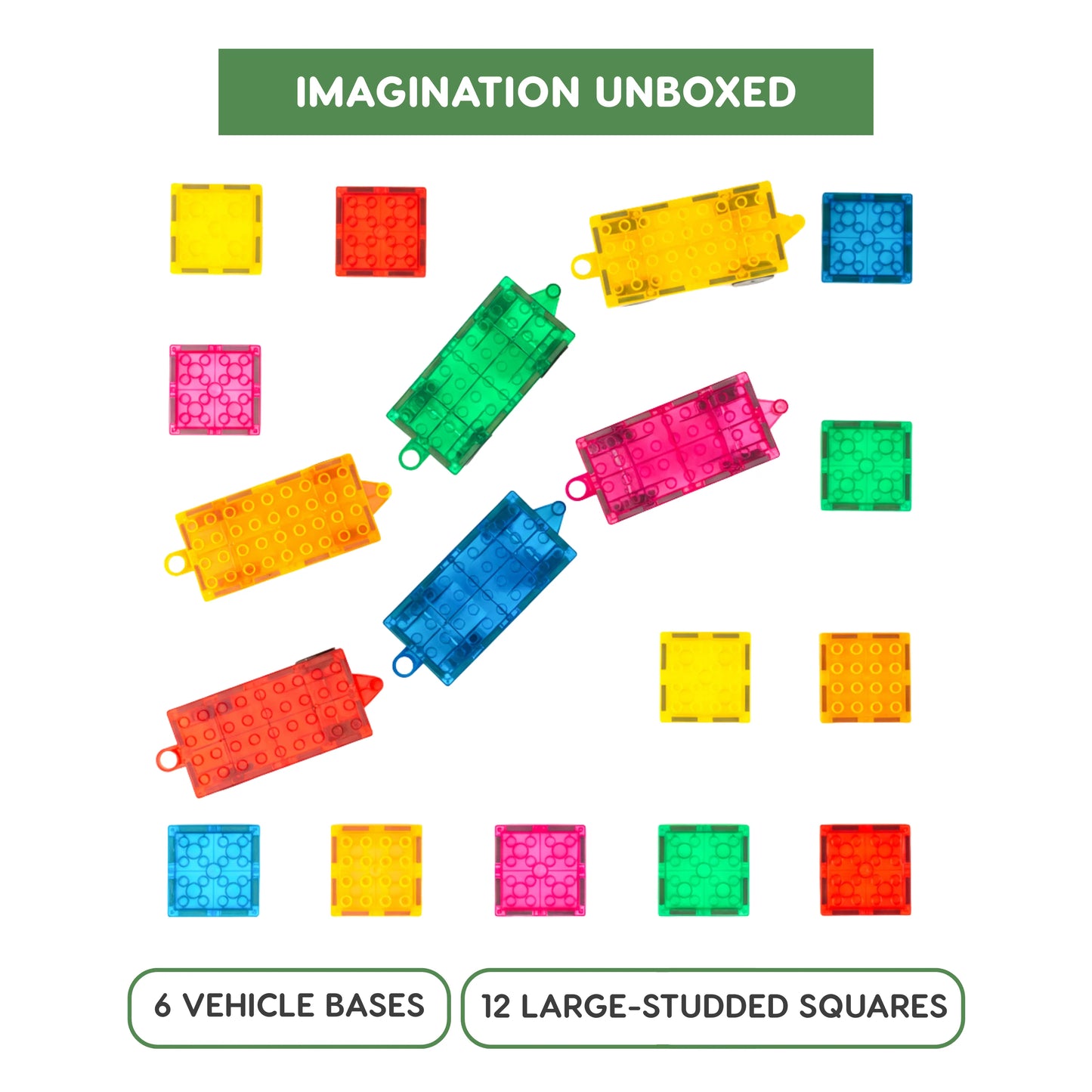 Imagimags Train Set (Compatible with all Lego Duplo Blocks)