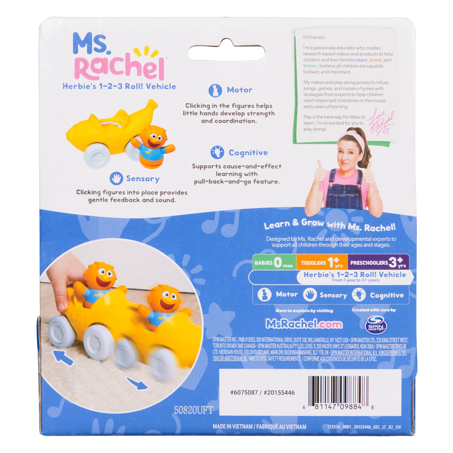 Ms. Rachel Herbie's 1-2-3 Roll! Vehicle 6075087
