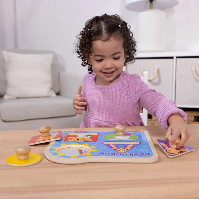 Ms Rachel Wooden Peek-a-Boo Jumbo Peg Puzzle 50356