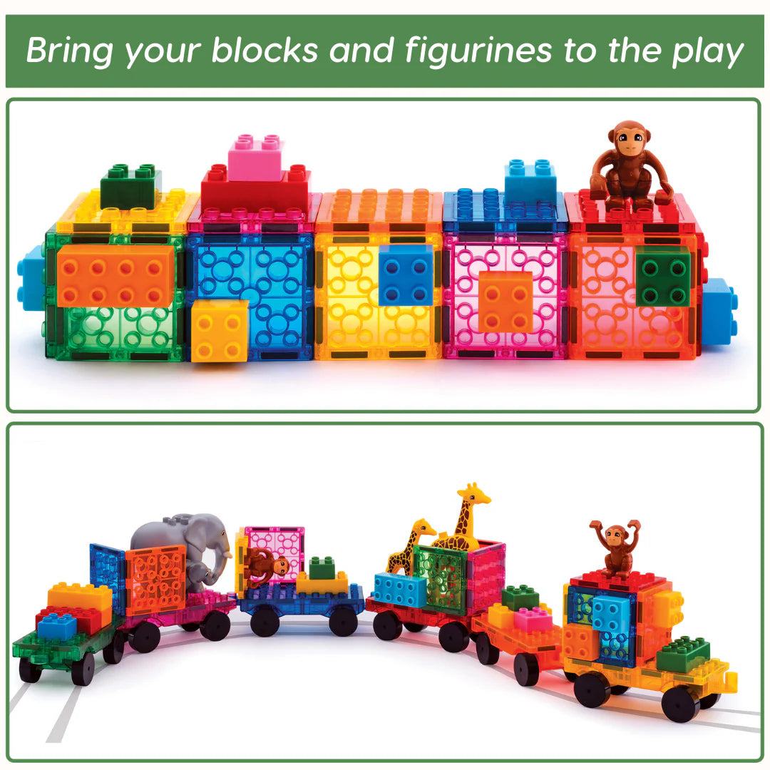 Imagimags Train Set (Compatible with all Lego Duplo Blocks)