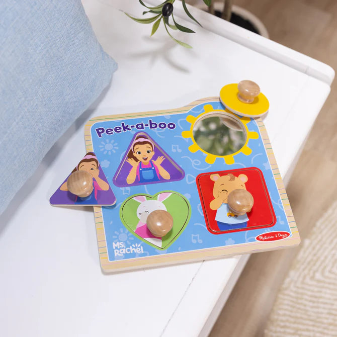 Ms Rachel Wooden Peek-a-Boo Jumbo Peg Puzzle 50356