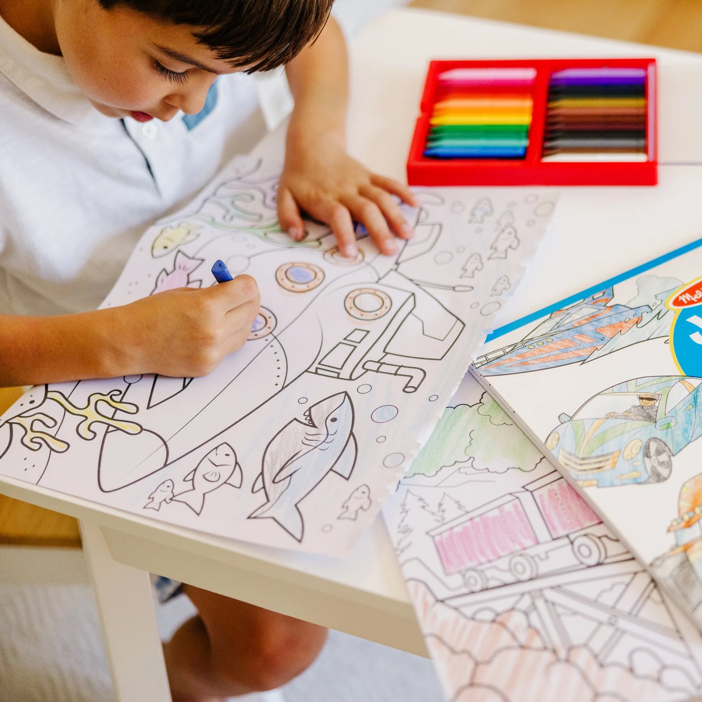 Melissa & Doug Jumbo Coloring Pad Vehicles