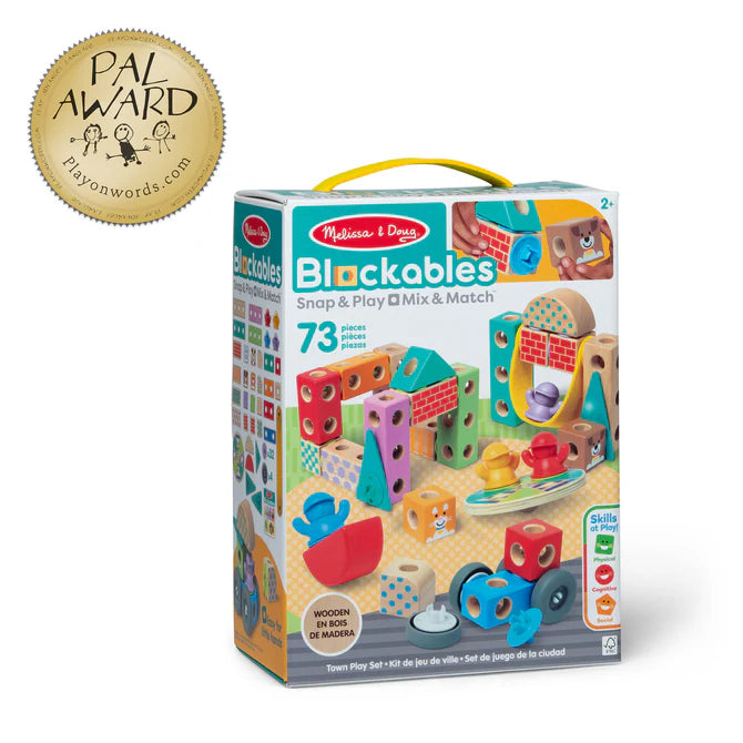Melissa & Doug Blockables Town Play Set 50279