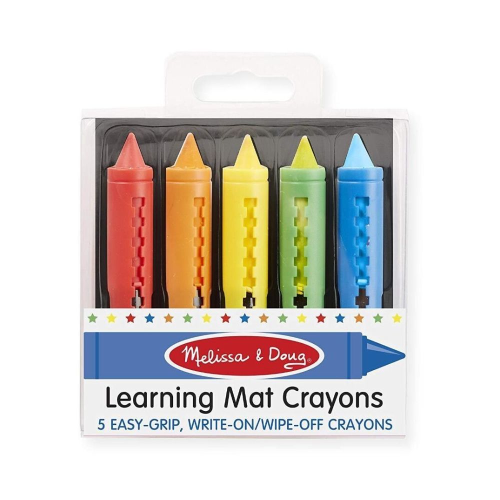 Melissa & Doug Learning Mat Crayons – 5 Colors