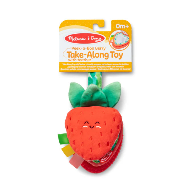 Melissa & Doug Peek-a-Boo Berry Take-Along Toy (Strawberry Take-Along Toy) 50742