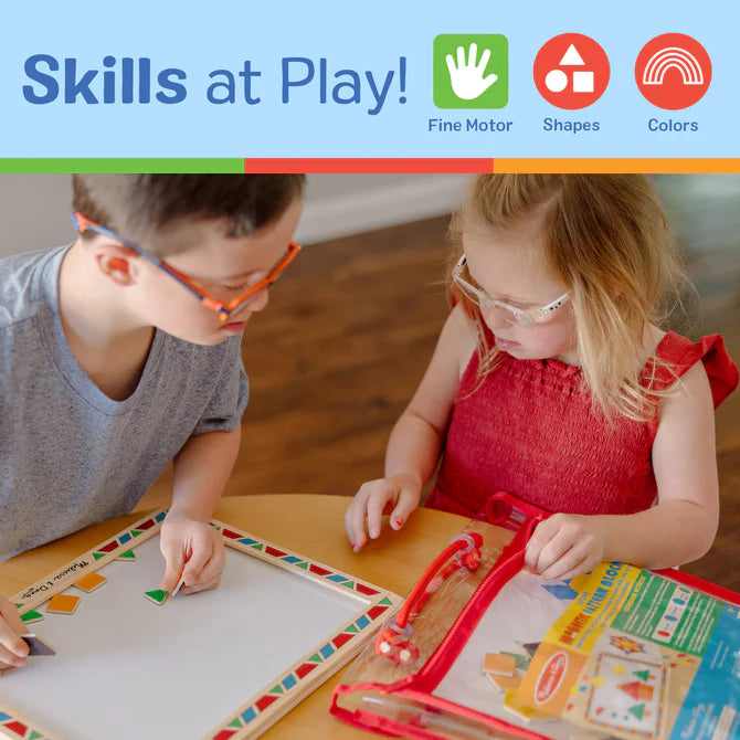 Melissa & Doug Wooden Magnetic Pattern Block Kit (3590)
