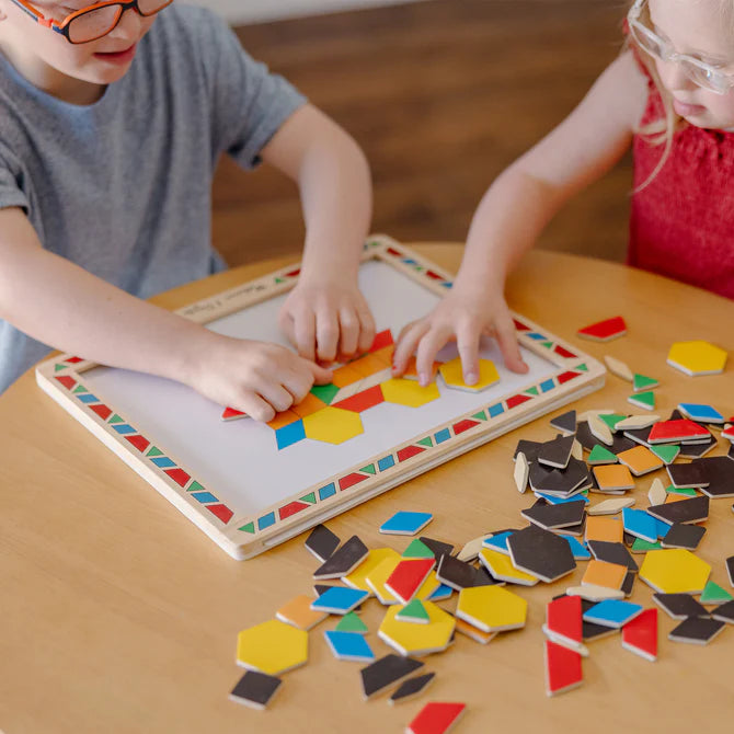Melissa & Doug Wooden Magnetic Pattern Block Kit (3590)
